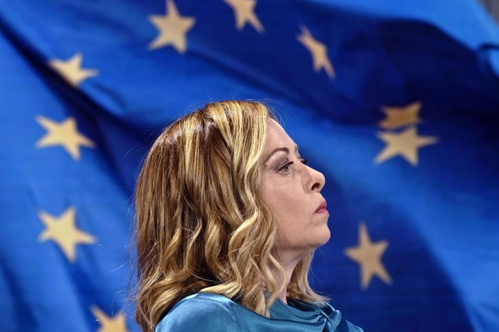La première ministre italienne Giorgia Meloni s'est présentée comme tête de liste aux élections européennes (archives). © KEYSTONE/EPA/RICCARDO ANTIMIANI