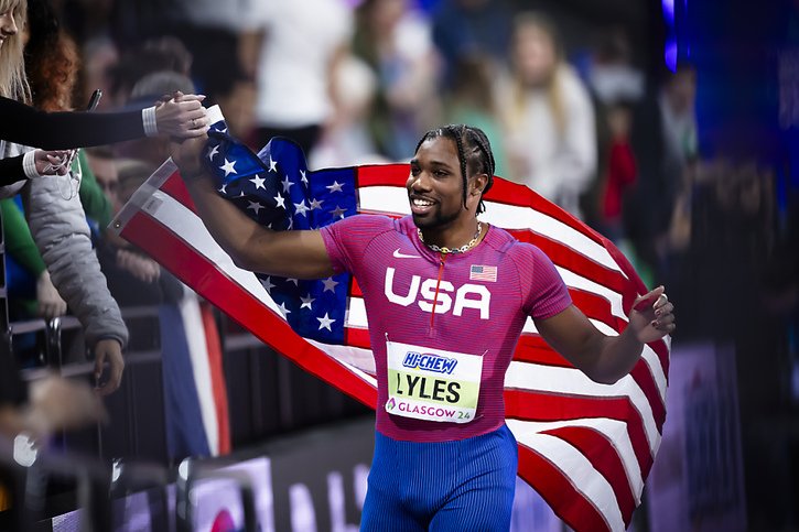 Le sprinteur américain Noah Lyles rêve d'être La star des JO de Paris 2024. © KEYSTONE/MICHAEL BUHOLZER