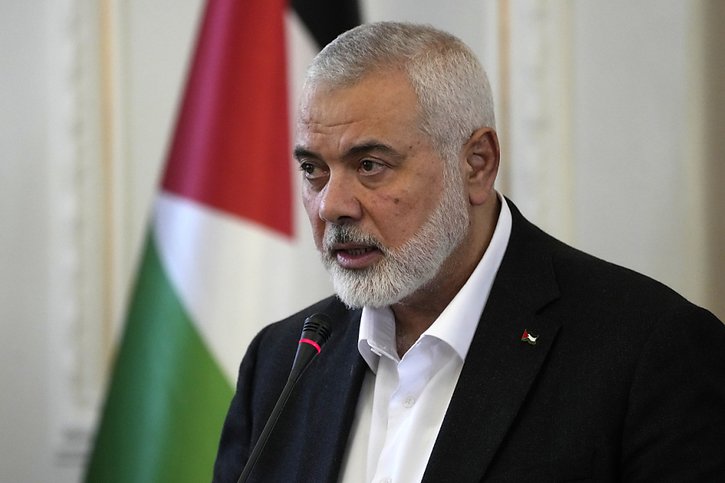 Le chef du Hamas, Ismaïl Haniyeh, vivait en exil volontaire au Qatar (archives). © KEYSTONE/AP/Vahid Salemi