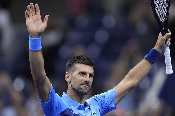 Novak Djokovic: un premier tour sans histoire pour l'homme aux 24 titres du Grand Chelem. © KEYSTONE/AP/Matt Rourke